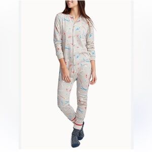 Aroborist Gray Onesie with Colorful Winter Sports